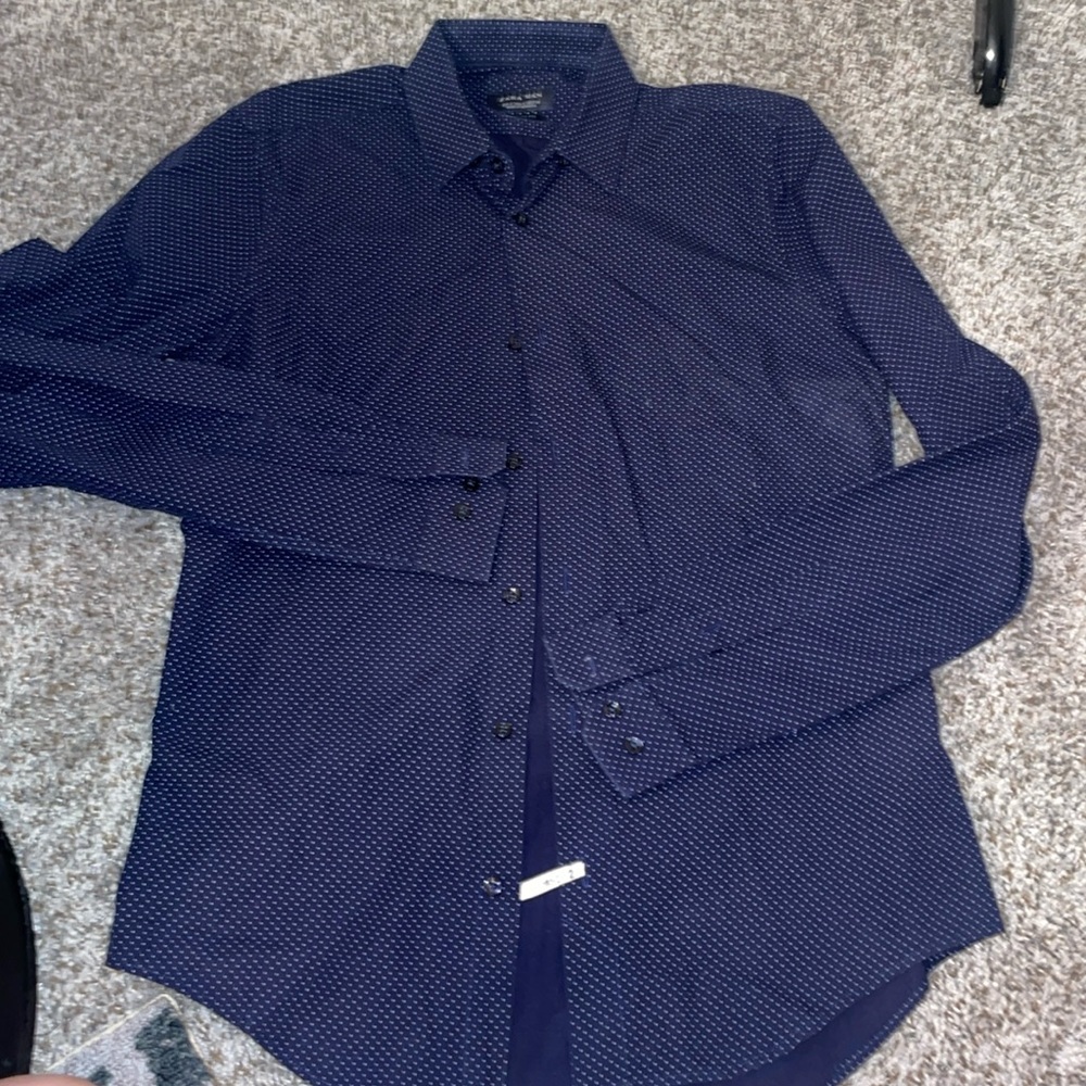 Zara Man button up long sleeve Slim fit